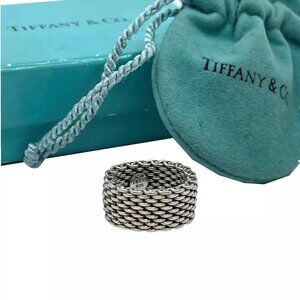 Authentic Tiffany & Co. US:4.75 Somerset Ring Sterling Silver
